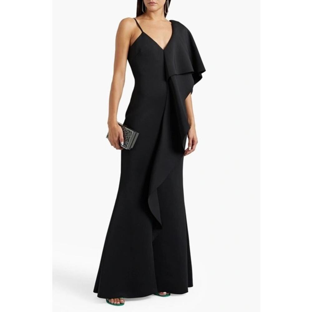 Badgley Mischka
Asymmetrical Neoprene Ruffle Gown💜